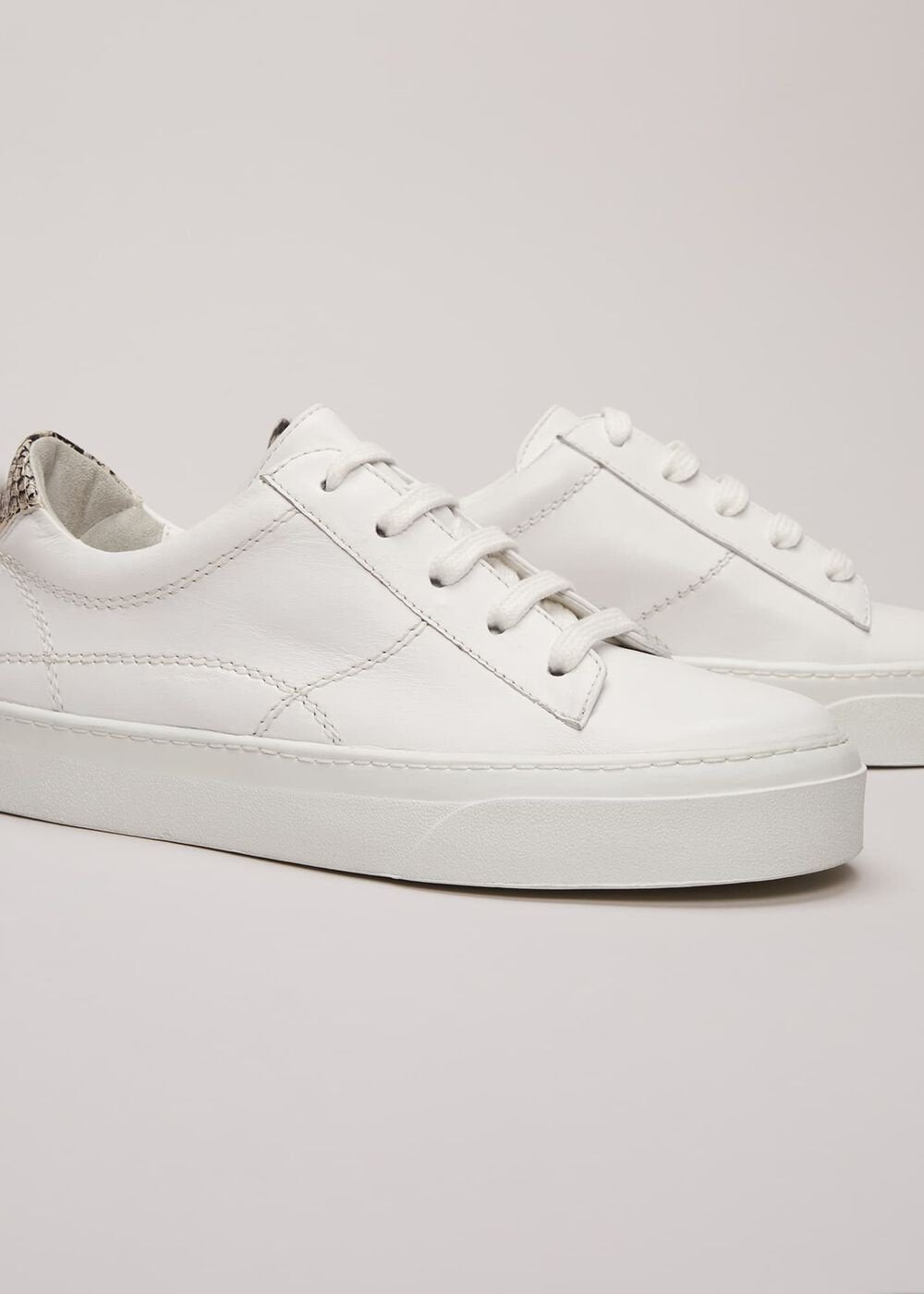 White Leather Trainers White