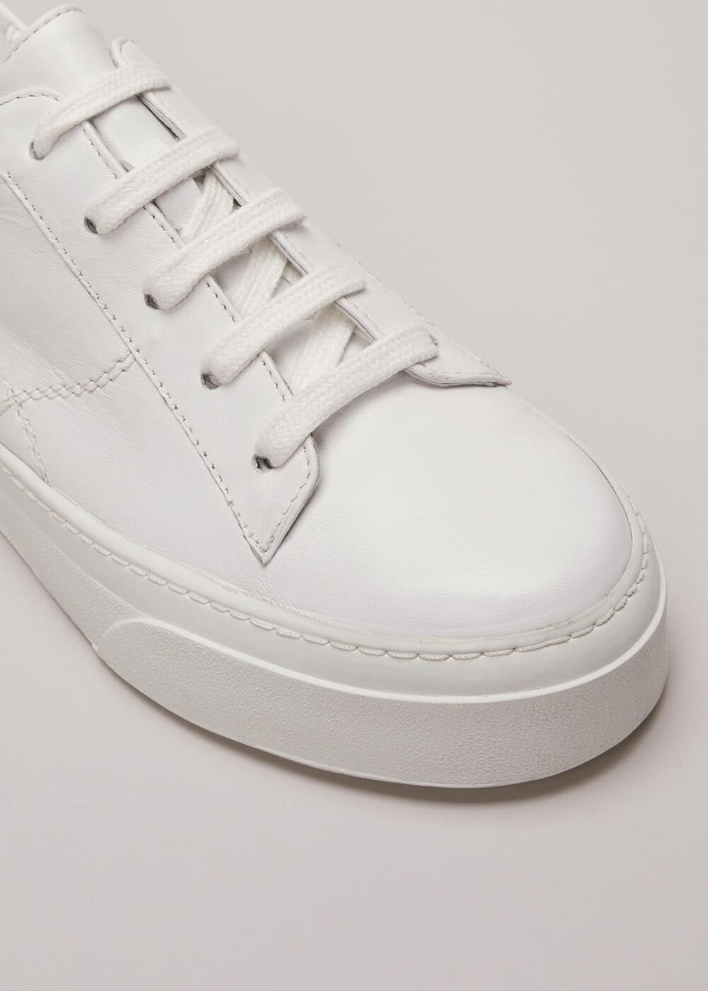 White Leather Trainers White