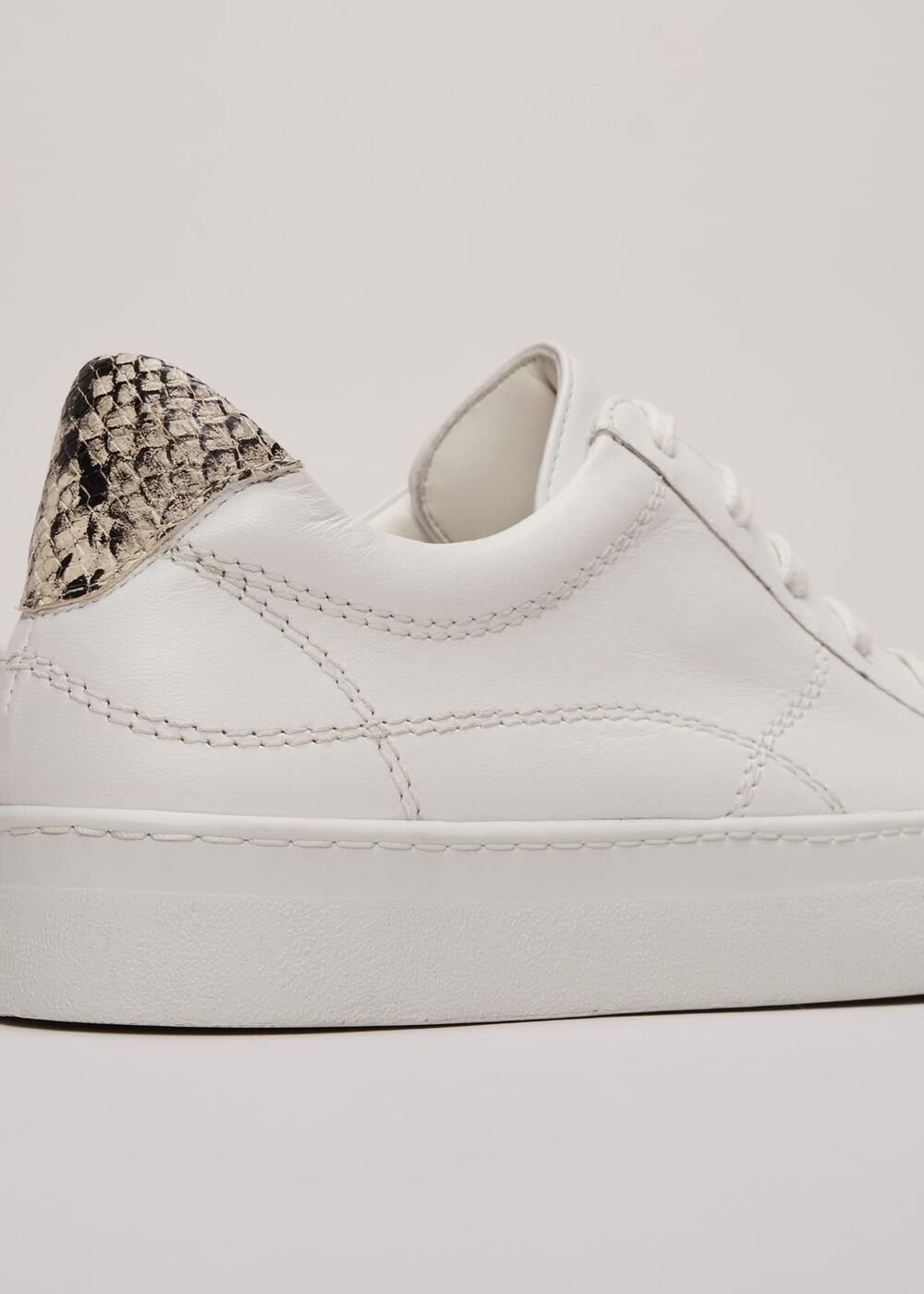 White Leather Trainers White