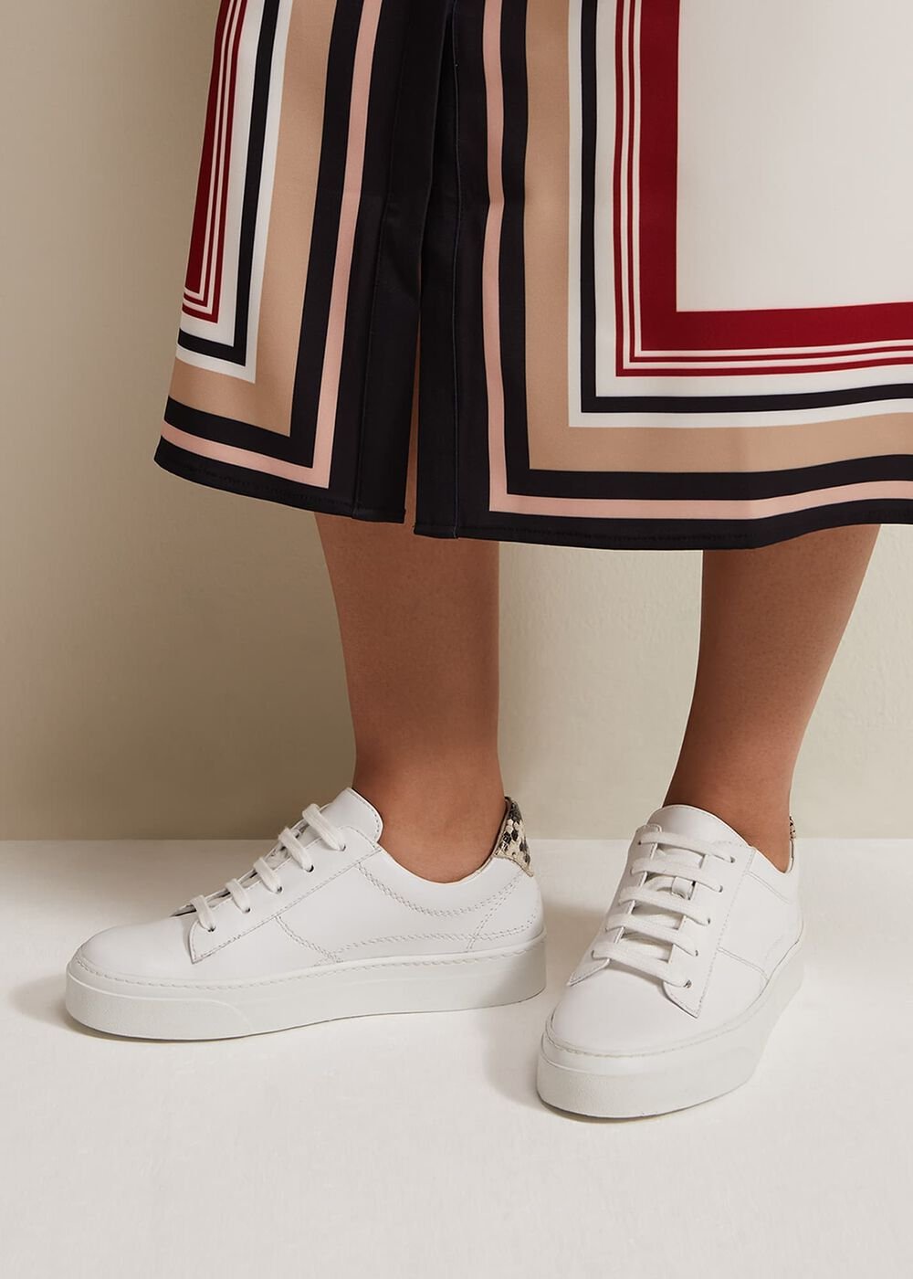 White Leather Trainers White