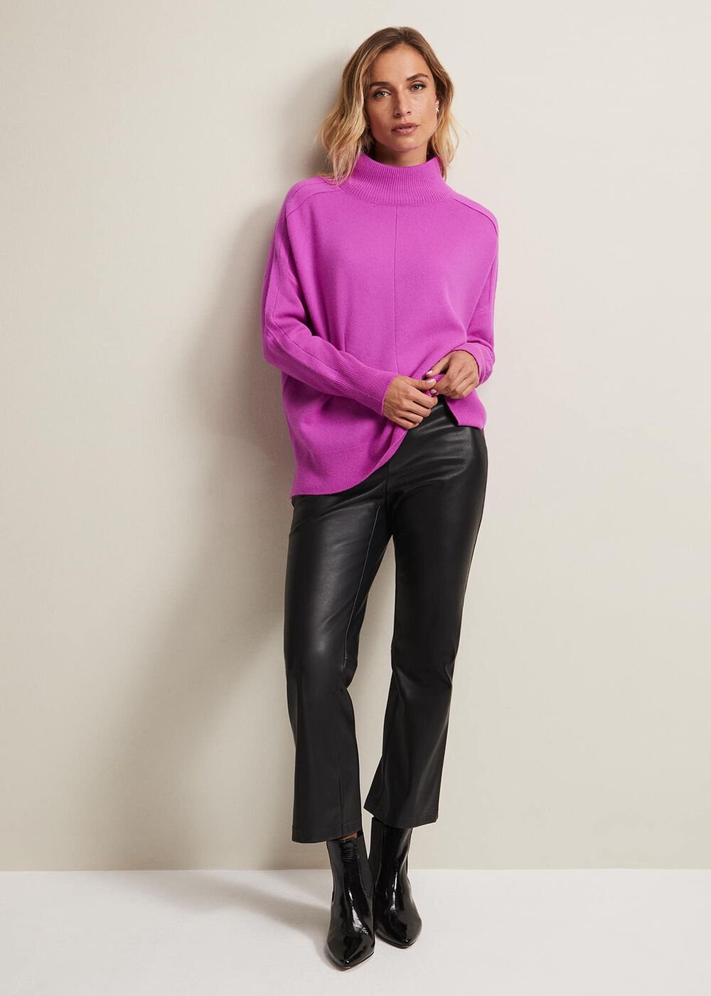 Black Leather Patent Ankle Boots Black