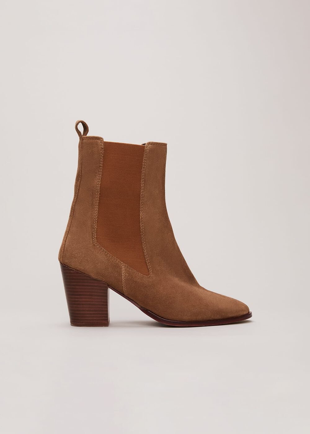Brown Suede Cowboy Boots Tan