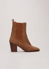 Brown Suede Cowboy Boots Tan