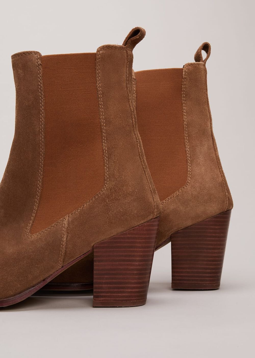 Brown Suede Cowboy Boots Tan