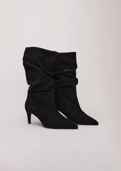 Black Suede Boots Black