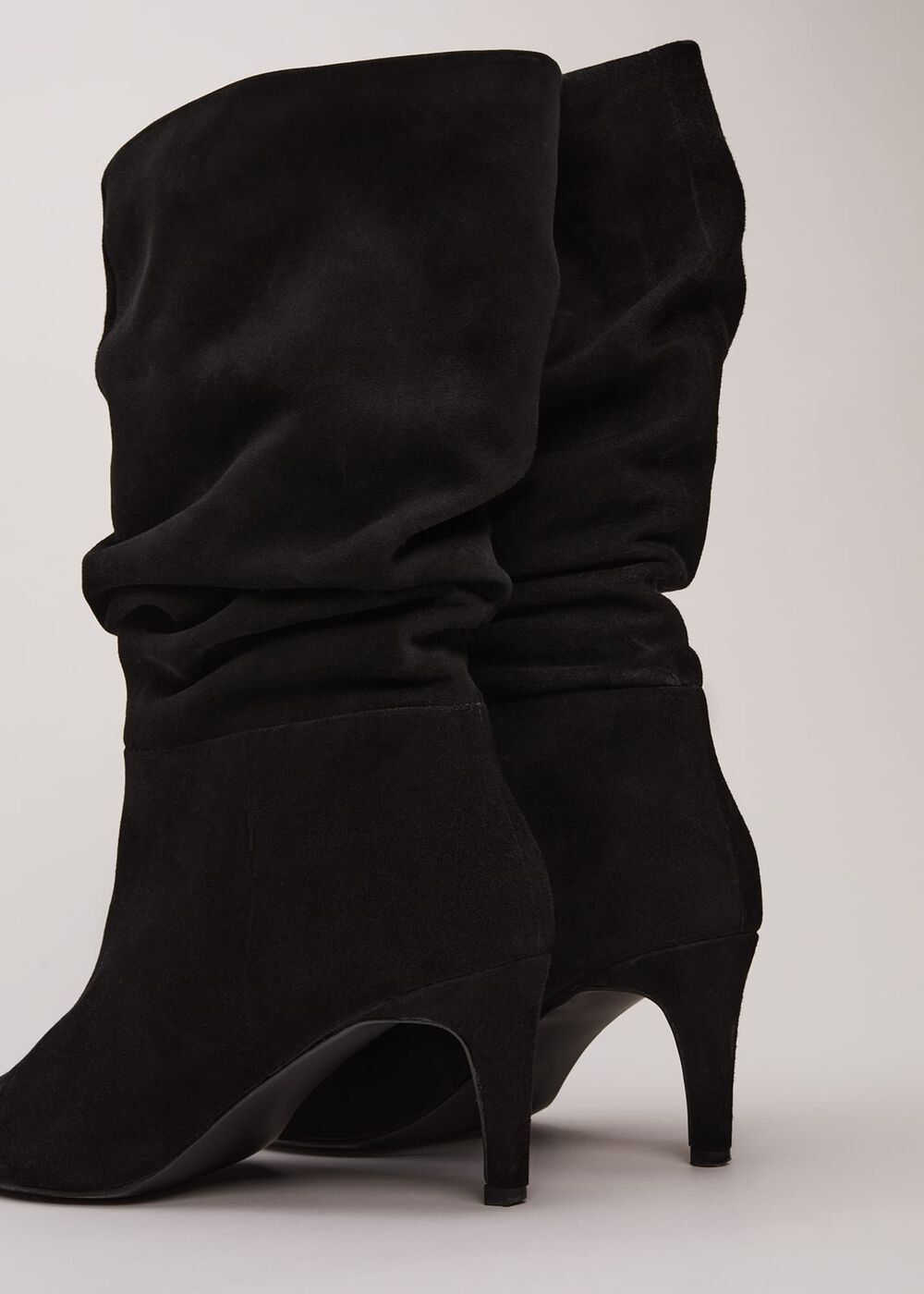 Black Suede Boots Black