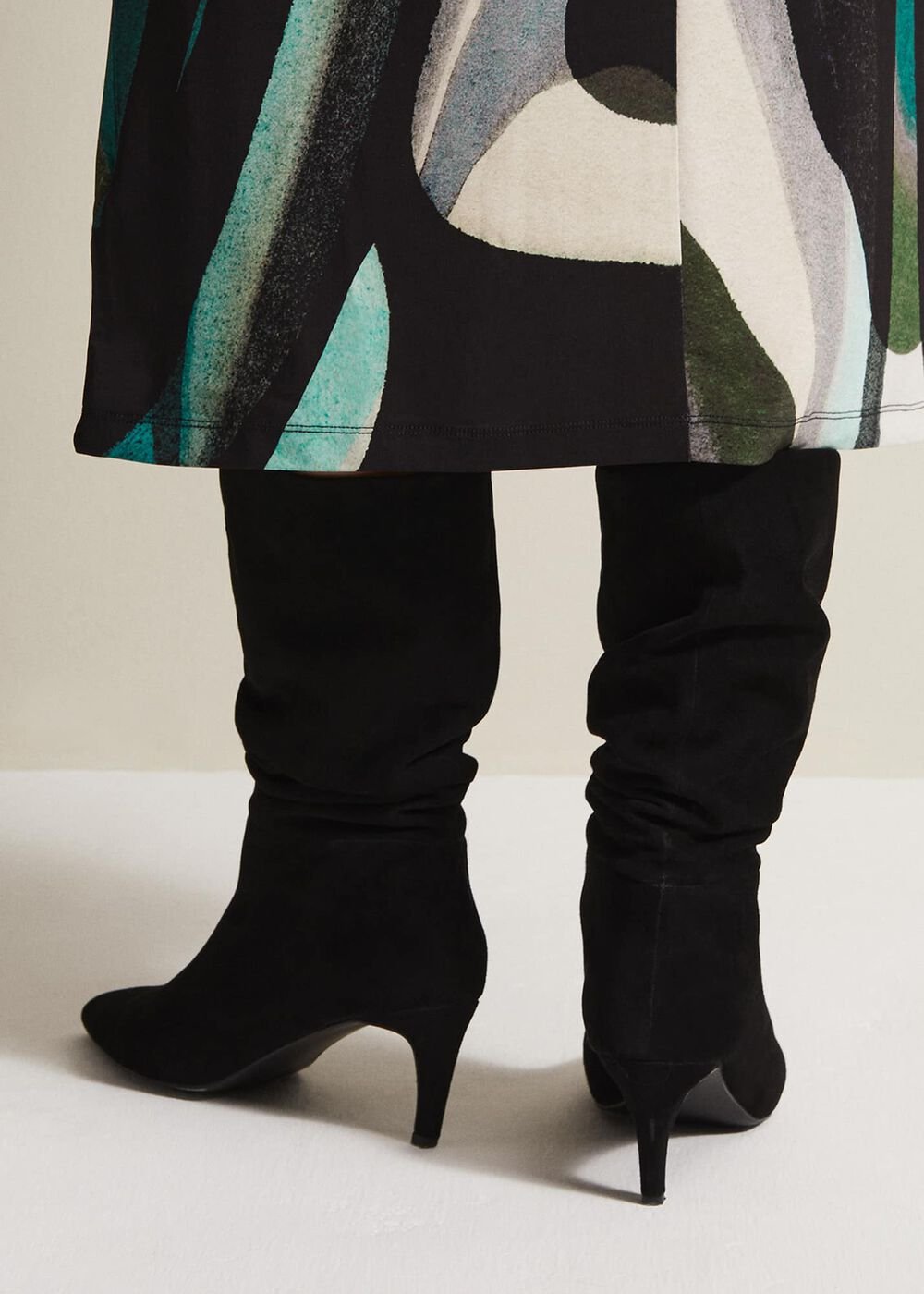 Black Suede Boots Black