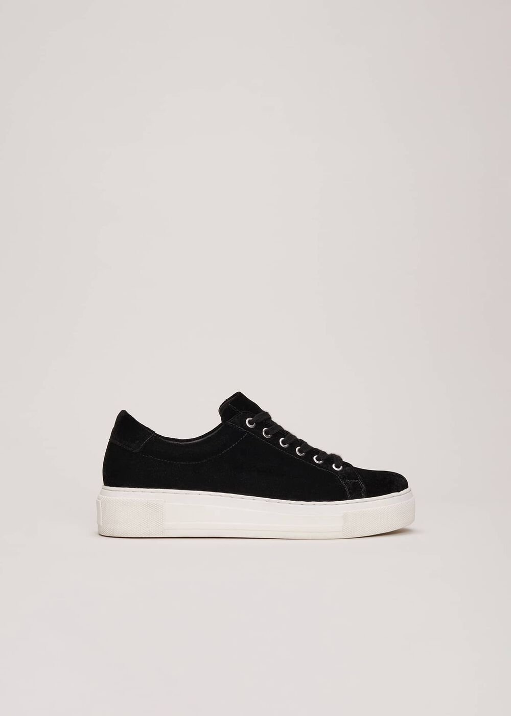 Black Velvet Trainers Black