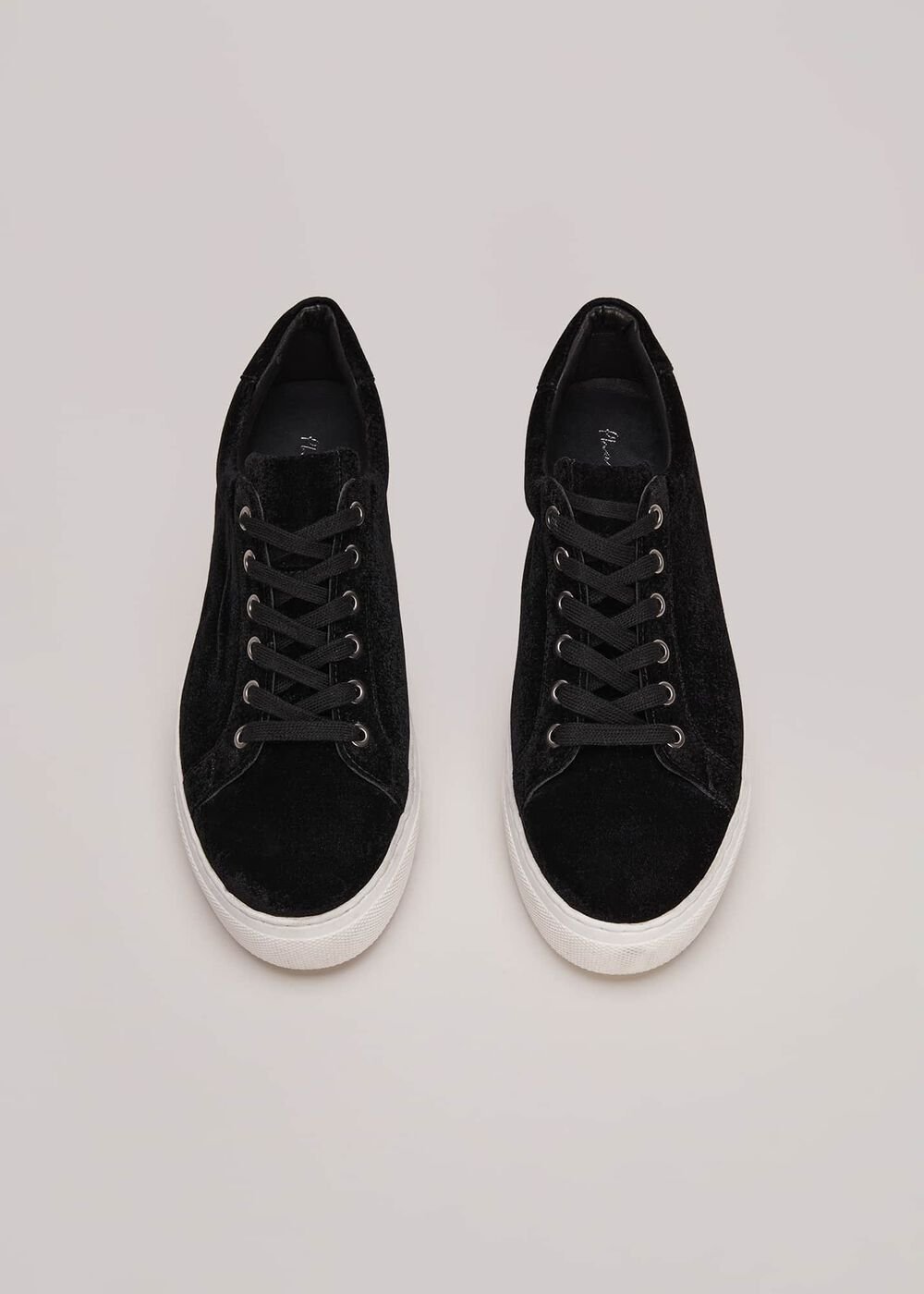 Black Velvet Trainers Black