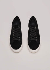 Black Velvet Trainers Black