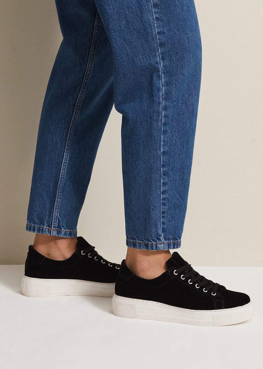 Black Velvet Trainers Black