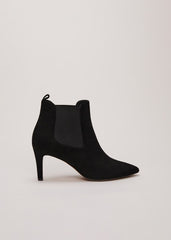 Black Suede Ankle Boots Black