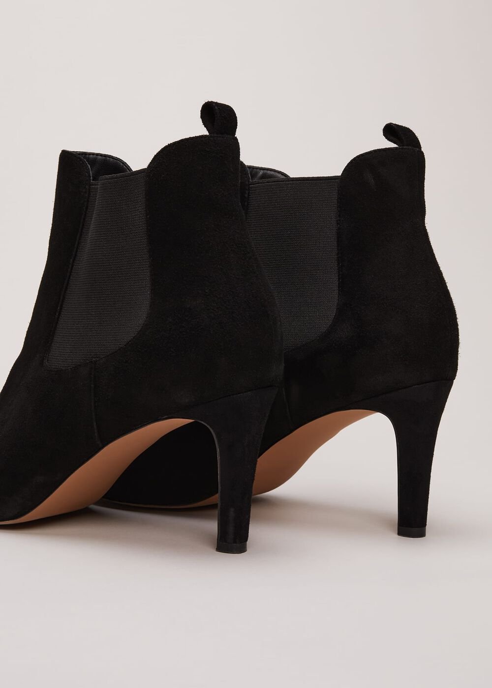 Black Suede Ankle Boots Black