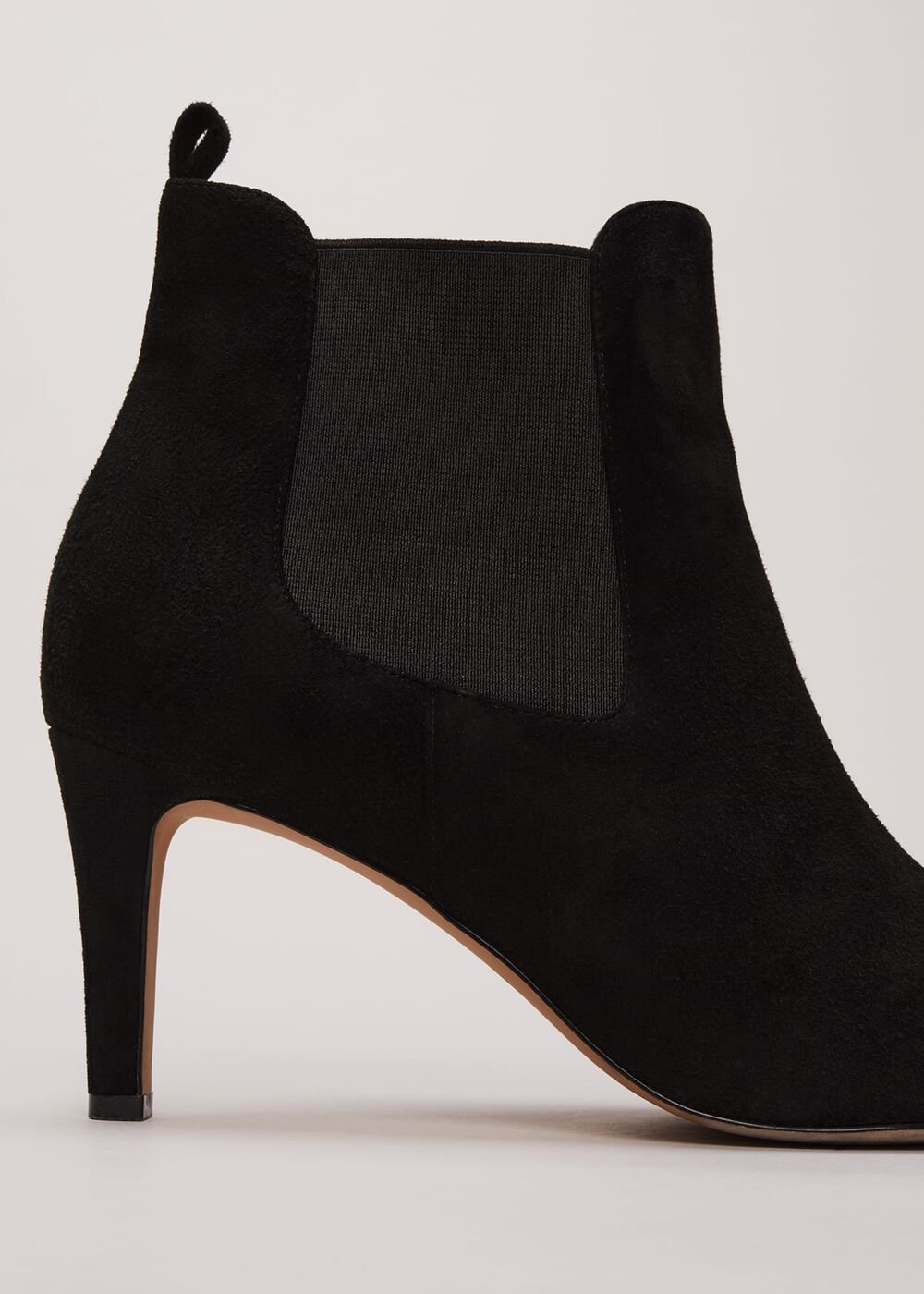 Black Suede Ankle Boots Black