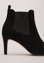 Black Suede Ankle Boots Black