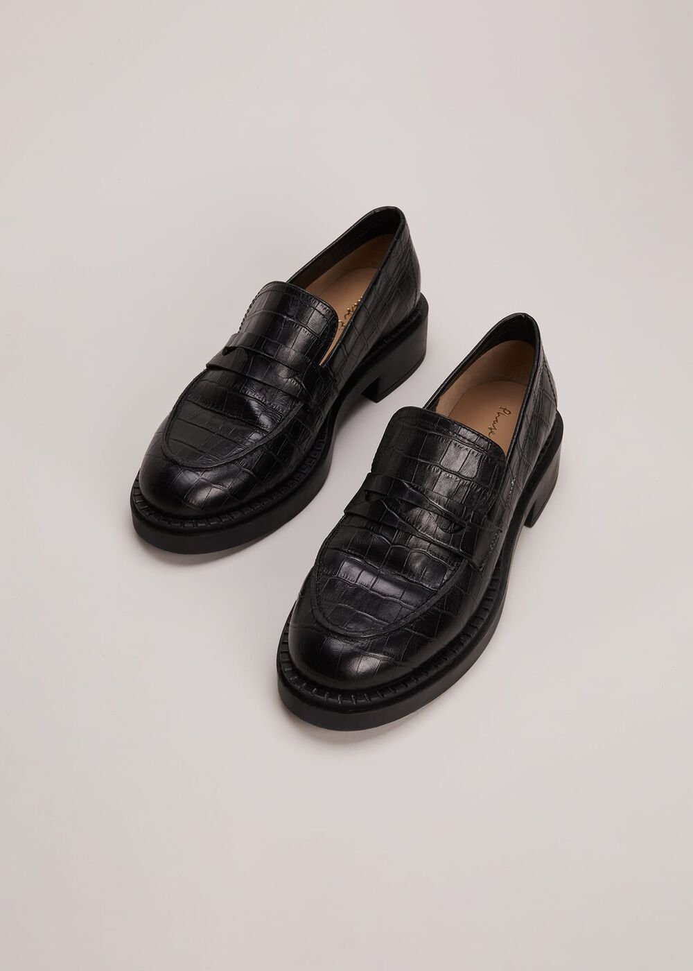 Black Chunky Loafers Black