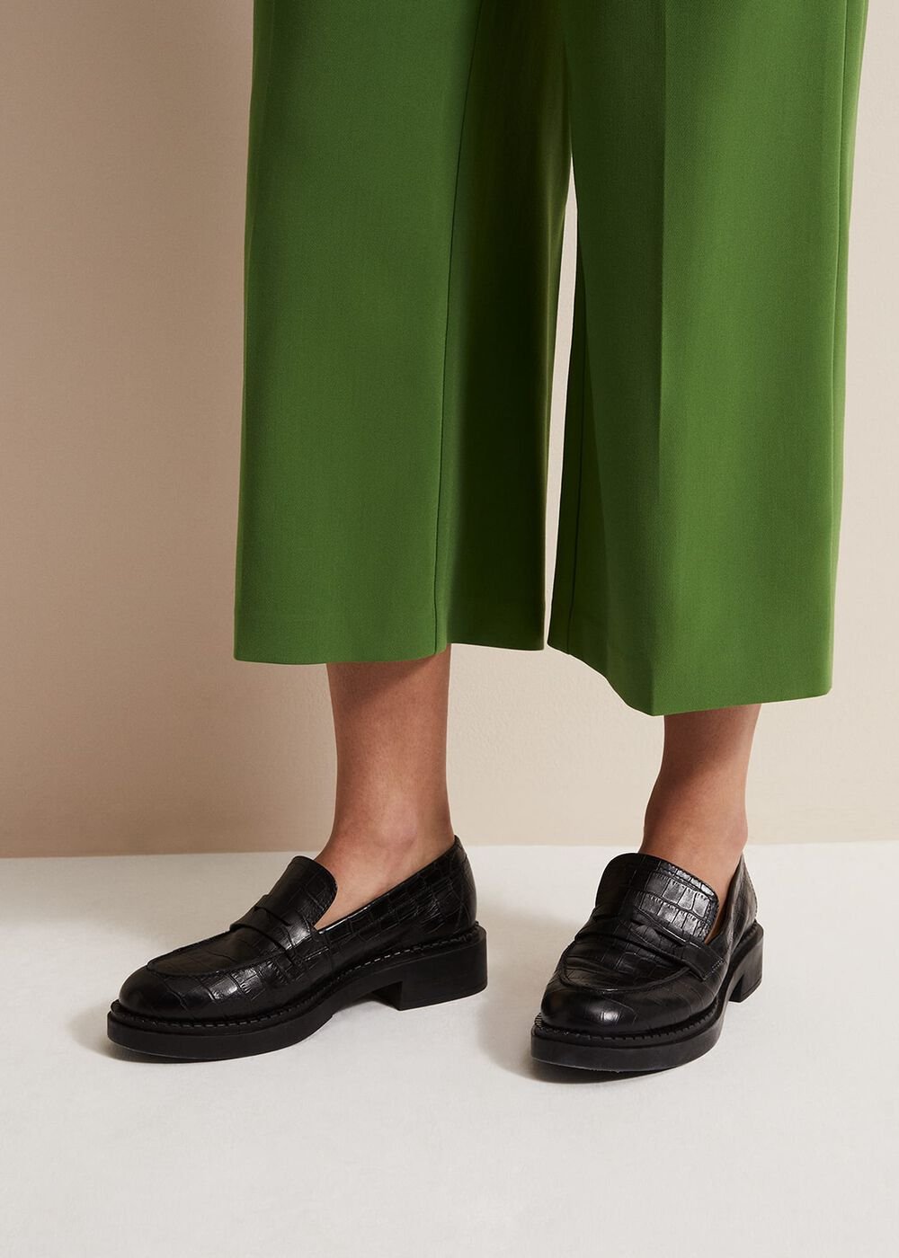 Black Chunky Loafers Black