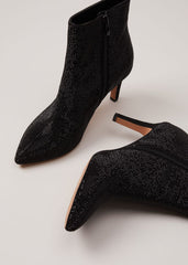Black Sparkly Boots Black