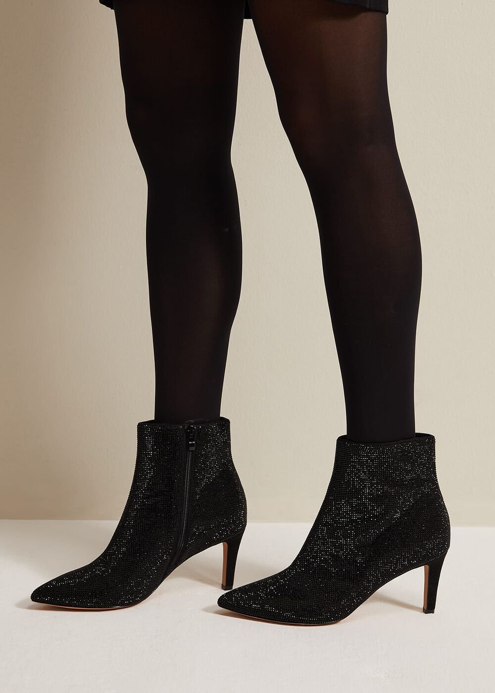 Black Sparkly Boots Black