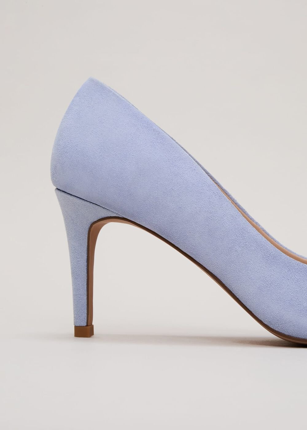 Satin Twist Peeptoe Shoes Pale Blue
