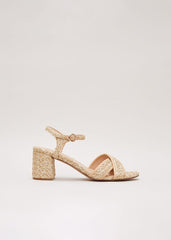 Raffia Block Heel Natural