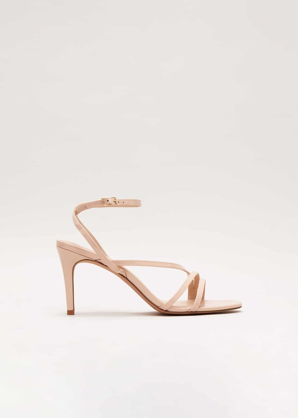 Patent Barely There Strappy Sandal Pale Pink