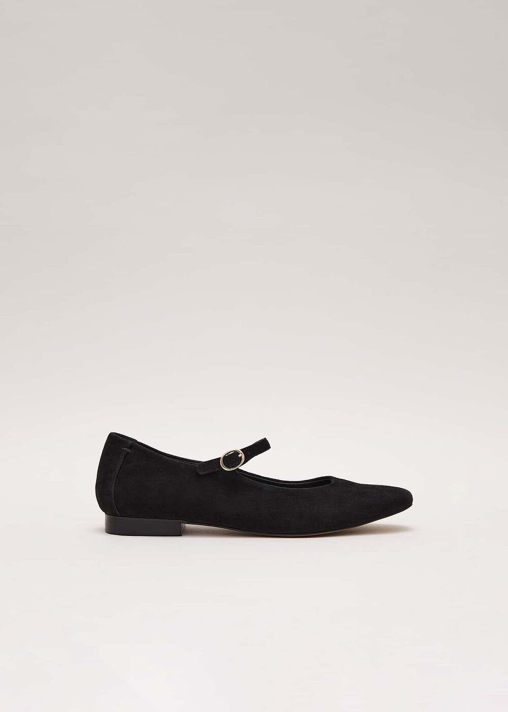 Leather Square Toe Mary Jane Black