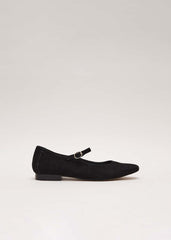 Leather Square Toe Mary Jane Black