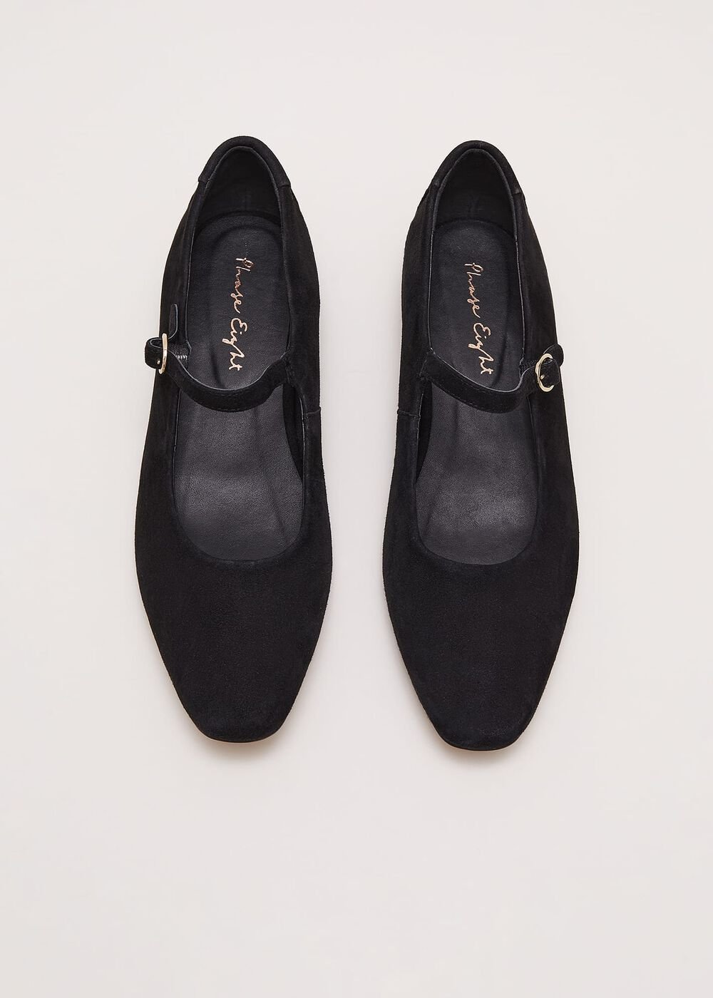Leather Square Toe Mary Jane Black