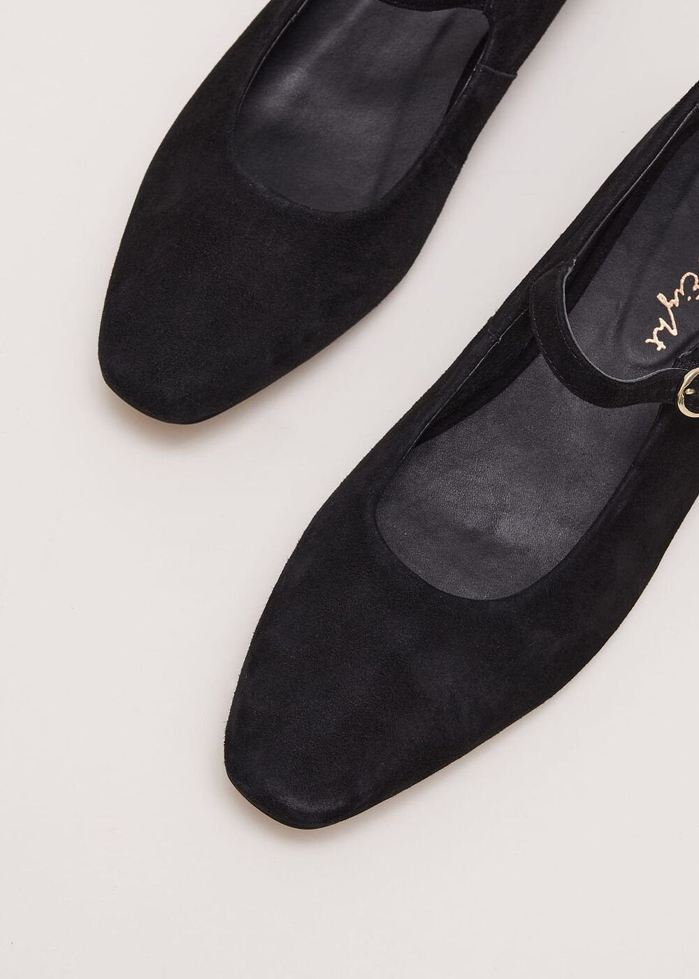 Leather Square Toe Mary Jane Black