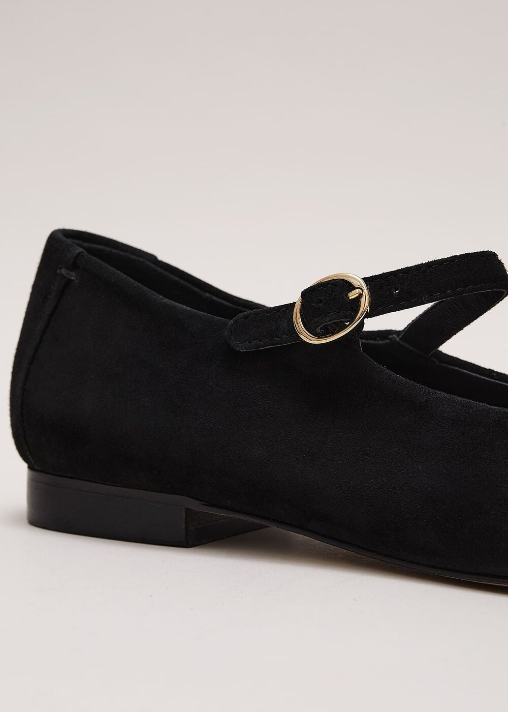 Leather Square Toe Mary Jane Black