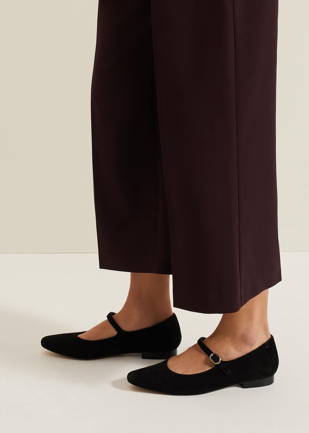 Leather Square Toe Mary Jane Black
