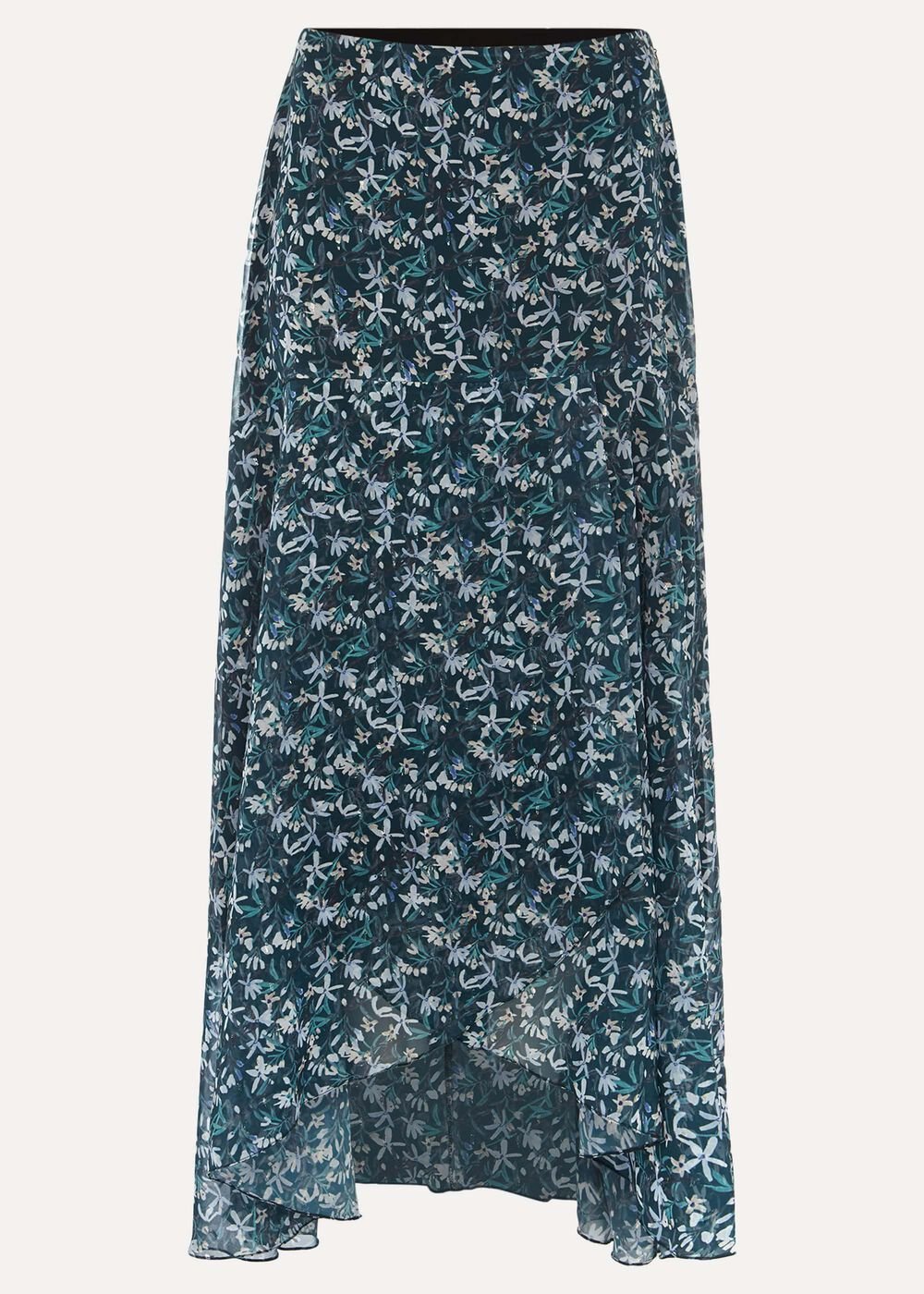 Lola Floral Co-Ord Skirt Petrol