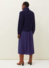 Lou Lou Animal Print Wrap Skirt Spice/Ink