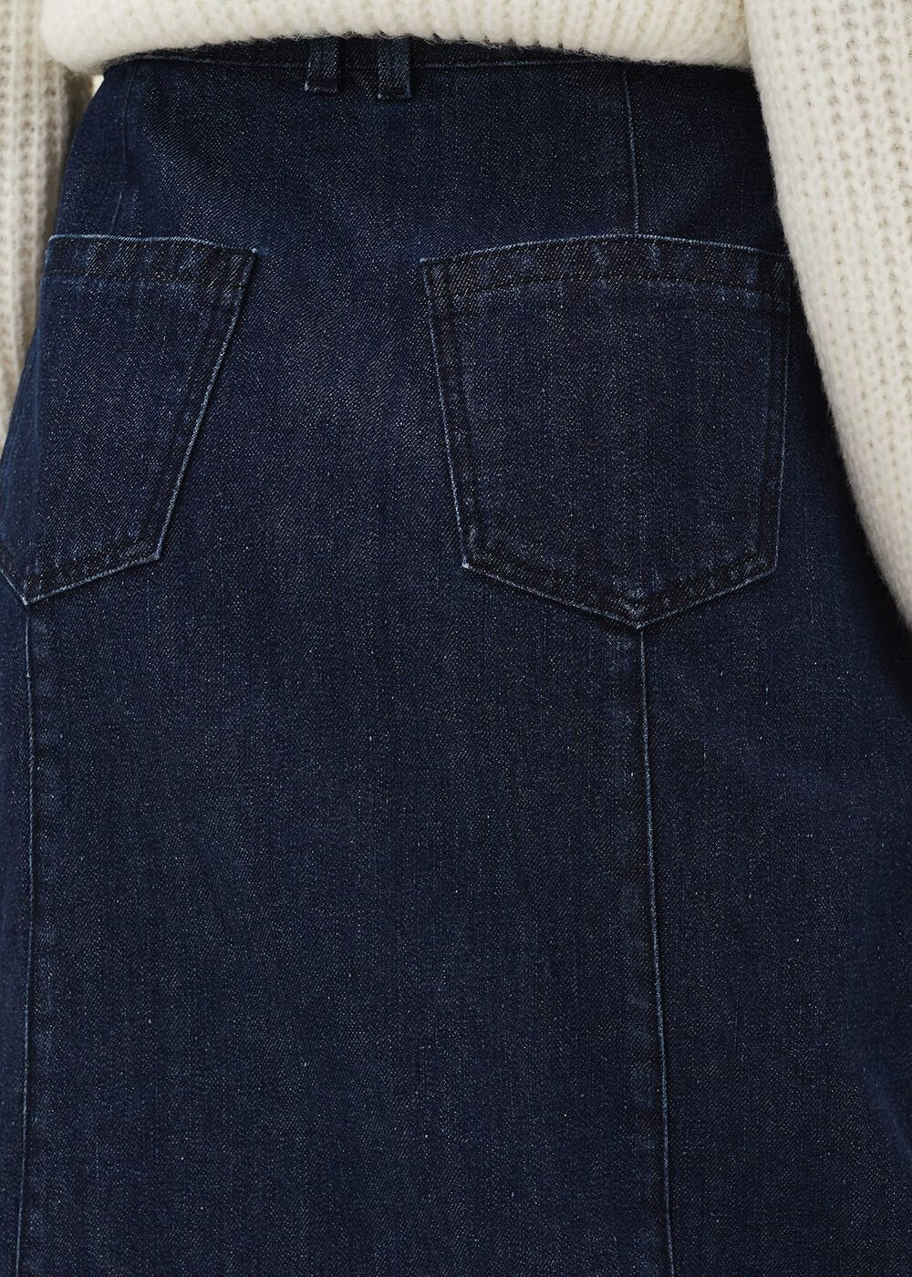 Jessa Denim Midi Pencil Skirt Denim