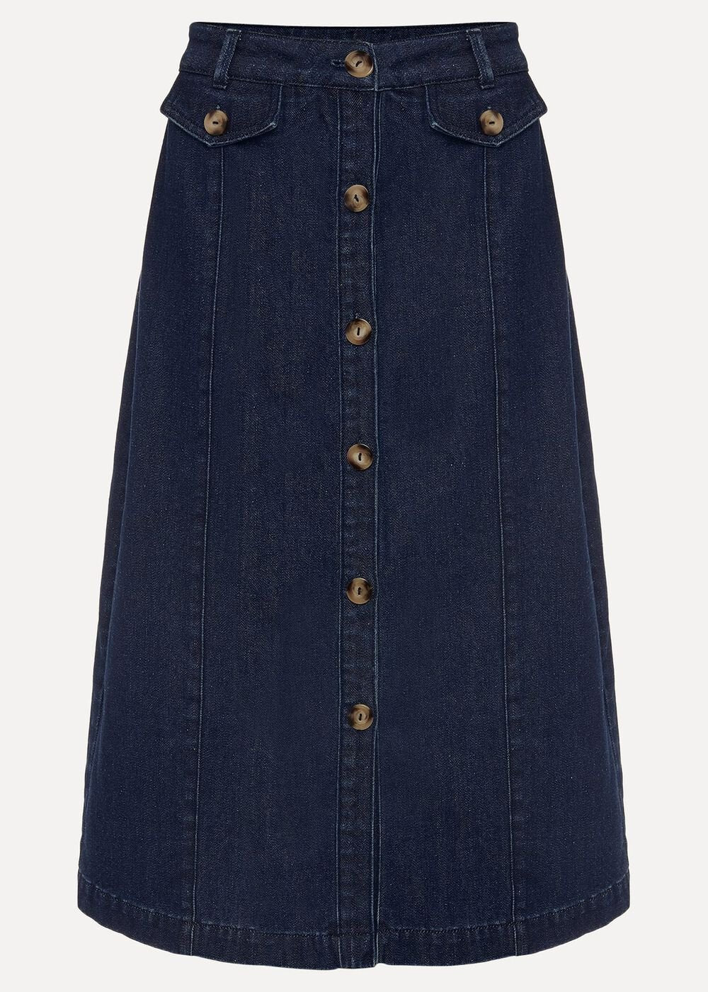 Jessa Denim Midi Pencil Skirt Denim