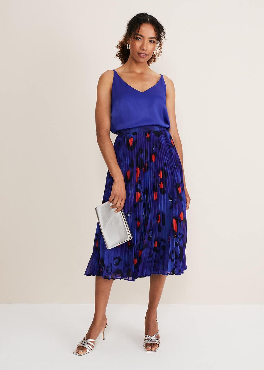 Clarisse Print Skirt Cobalt/Multi