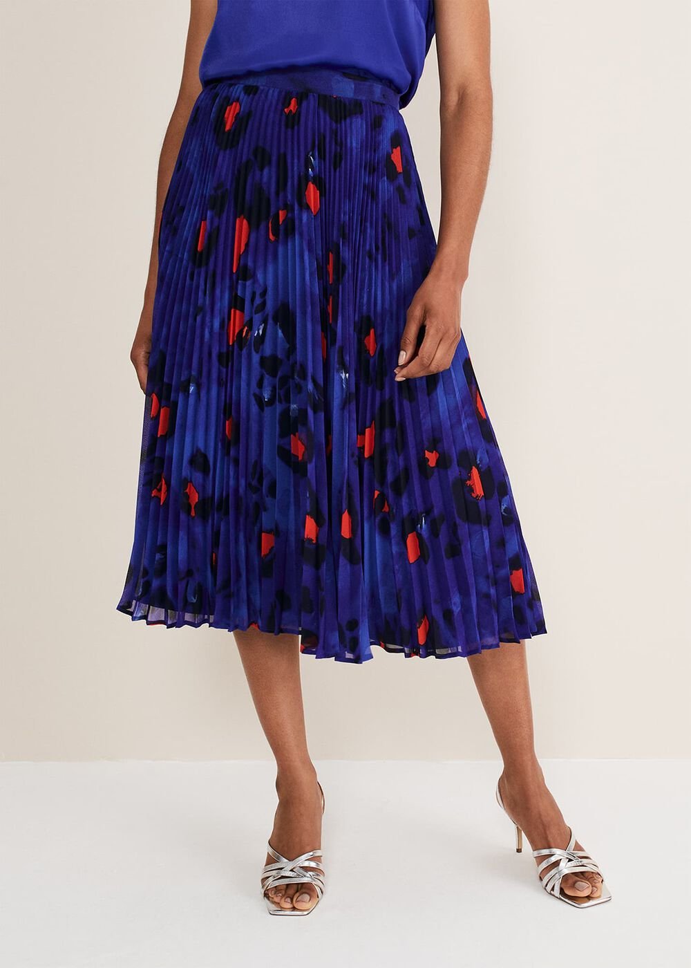 Clarisse Print Skirt Cobalt/Multi