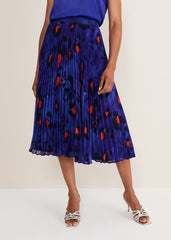 Clarisse Print Skirt Cobalt/Multi