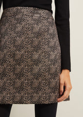 Kilah Jacquard Mini Skirt Gold