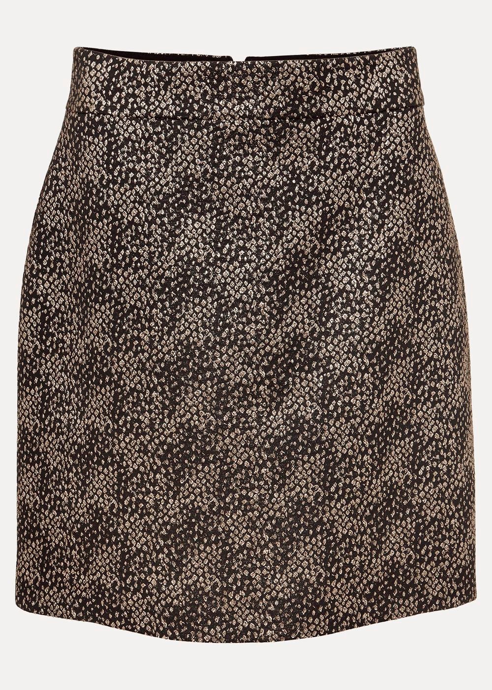 Kilah Jacquard Mini Skirt Gold