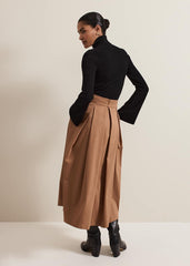 Trinity Pleated Skirt Brown