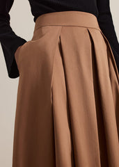 Trinity Pleated Skirt Brown
