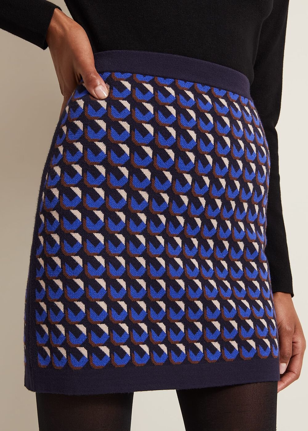 Nicole Geo Twin Set Skirt Multi-Coloured