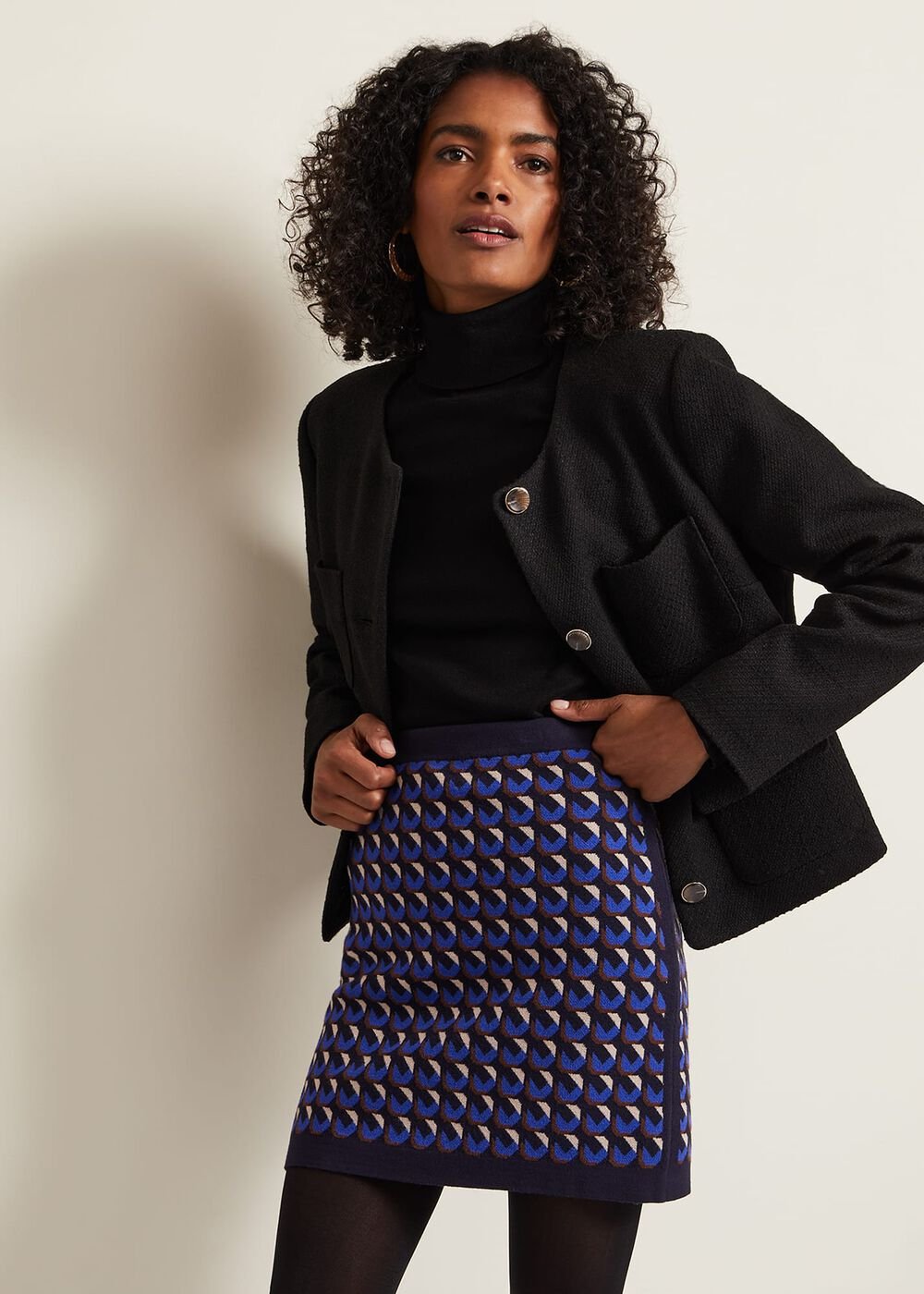 Nicole Geo Twin Set Skirt Multi-Coloured