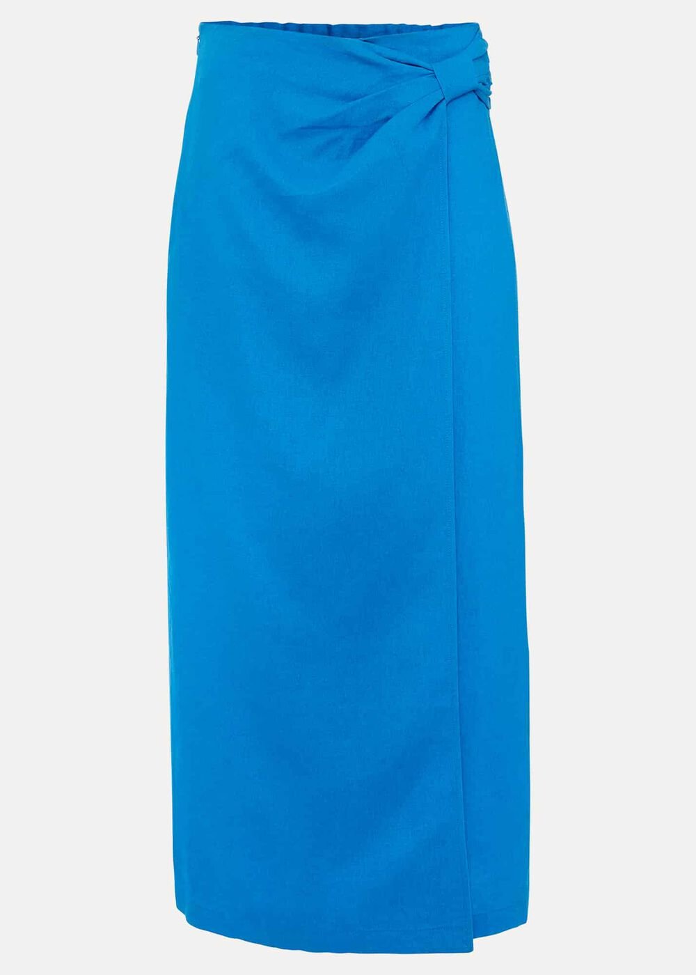 Hayden Linen Wrap Skirt Blue