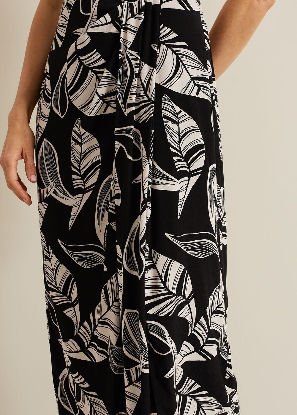 Ayana Printed Skirt Black/Ivory