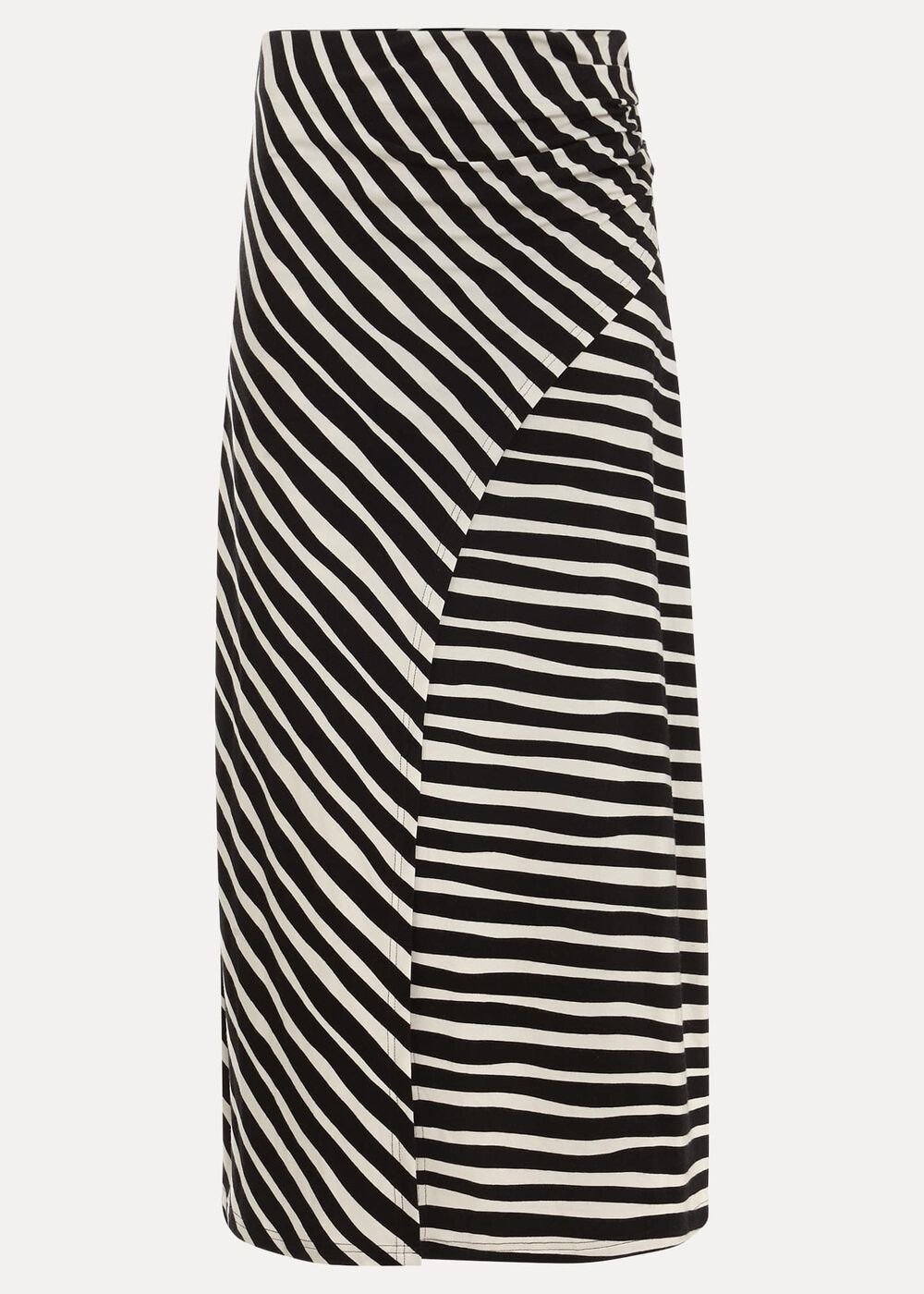 Rory Jersey Printed Maxi Skirt Black/Stone