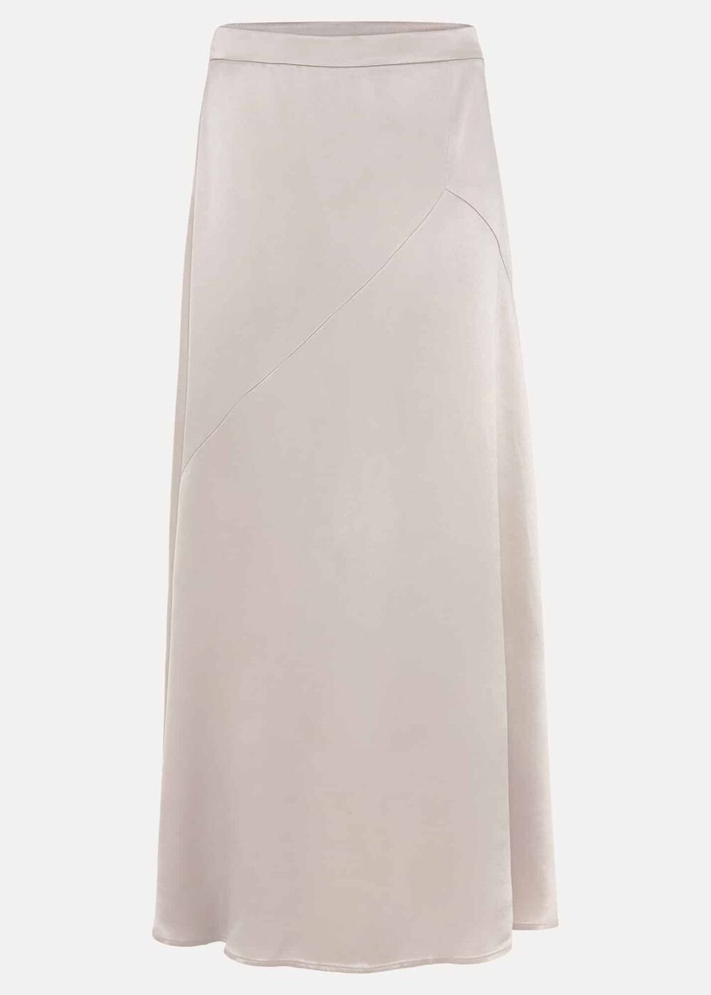 Ophelia Satin Midi Skirt Metallic