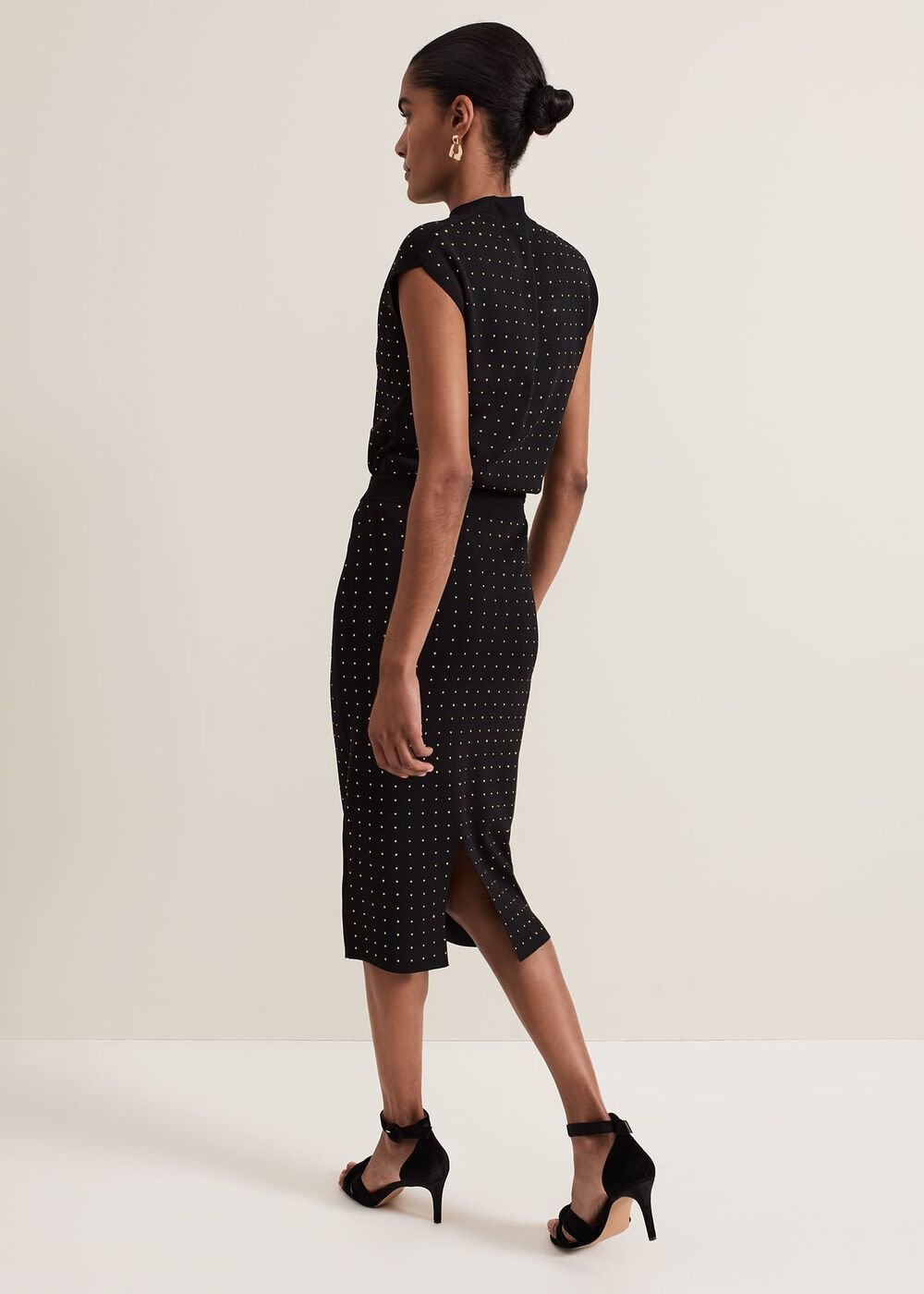 Kendall Studded Skirt Black